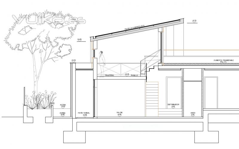 Plano de vivienda sostenible proyectada por A.D.C. Violetavila