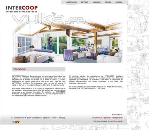 Página web Intercoop Mobiliario Contemporáneo (presentación)