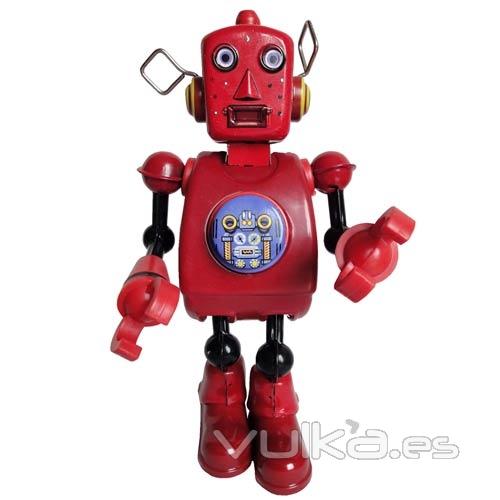 ROBOT DE HOJALATA CON MECANISMO DE CUERDA.juguetede hojalata.com