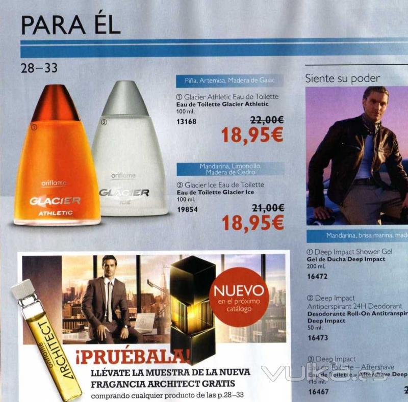 Perfume, gel de ducha y desodorante roll-on para hombre