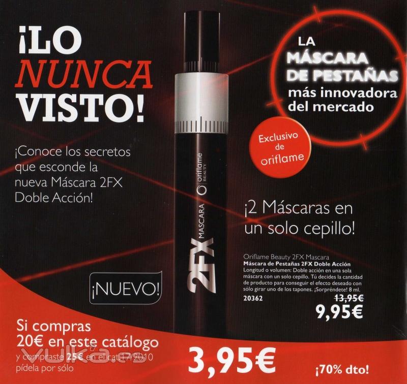 Mascara de pestaas 2FX doble accion, dos mascaras en un solo cepillo