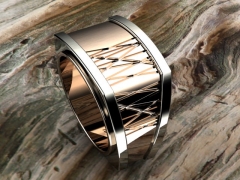 Anillo oro rosa y blanco