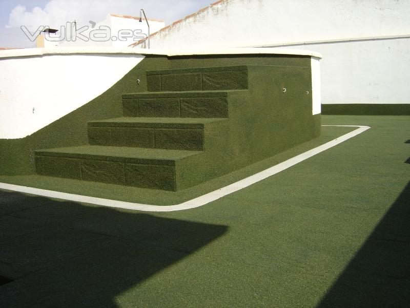Proyeccin de SuberTres en terrazas como terminacin y antideslizantes