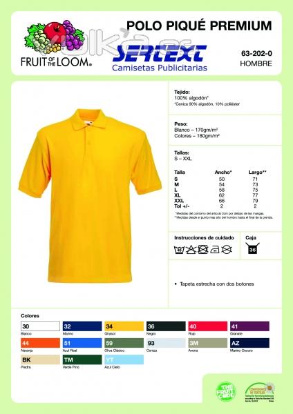 Sertext Polo Pique Premium Manga Corta Fruit of the Loom