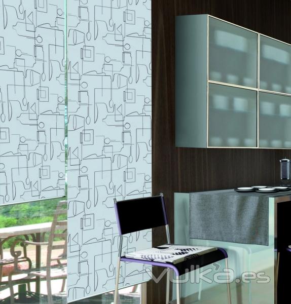 Estor Screen estampado Cocina