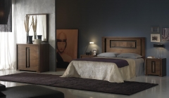 Dormitorio berlin nogal con negro