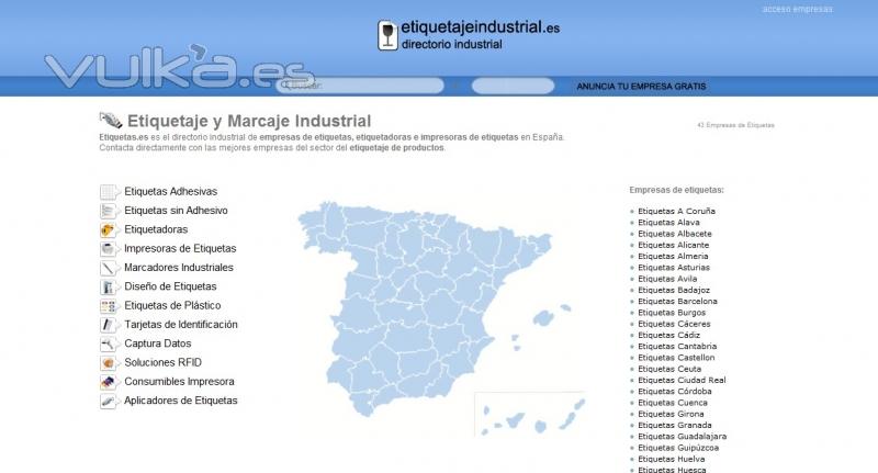 directorio de fabricantes y distribuidores de etiquetas y etiquetadoras