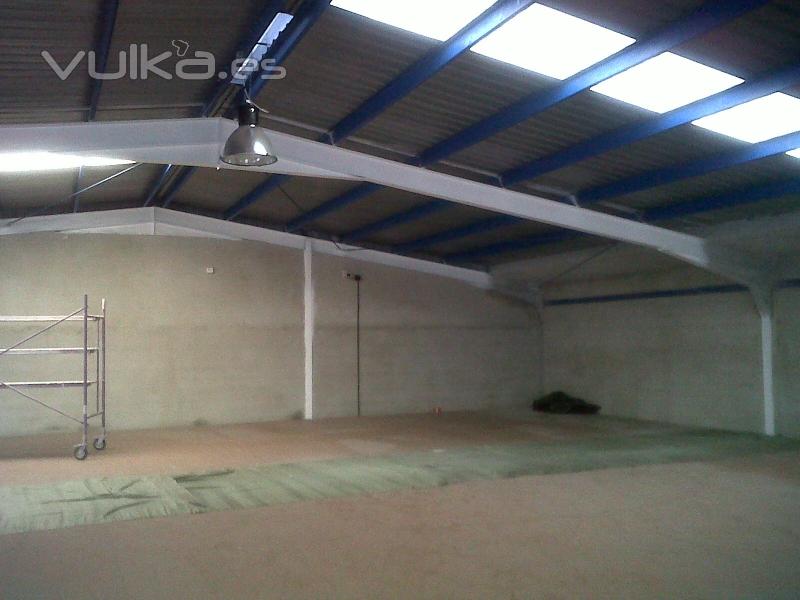 ignifugacion de nave industrial con band aperimetral en xativa