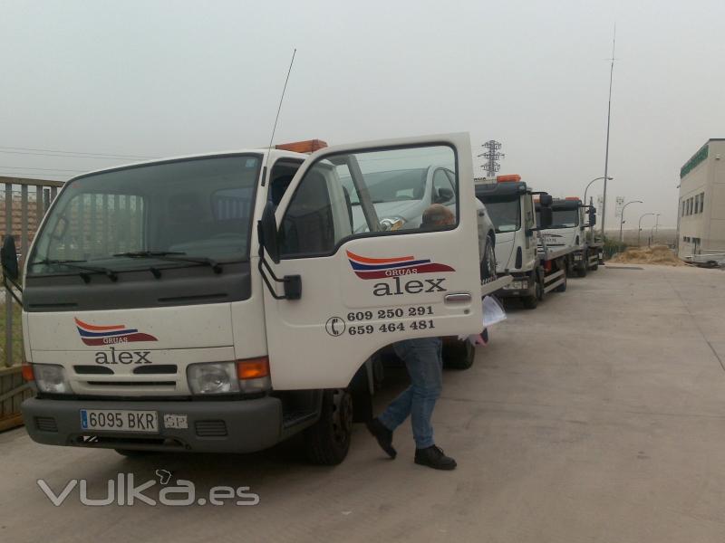 Gruas Alex, tiene una flota de gruas y camiones adaptada a las mayores exigencias de nuestros client