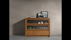 Mueble buffet aparador del catalogo roma en color nogal