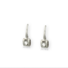 Pendiente en plata con circonita cubica