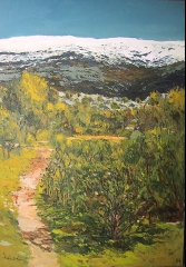 Invierno sobre el guadarrama, oleo