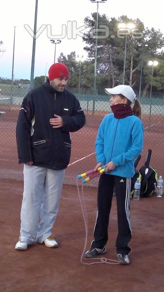 Descanso en la pista de tenis