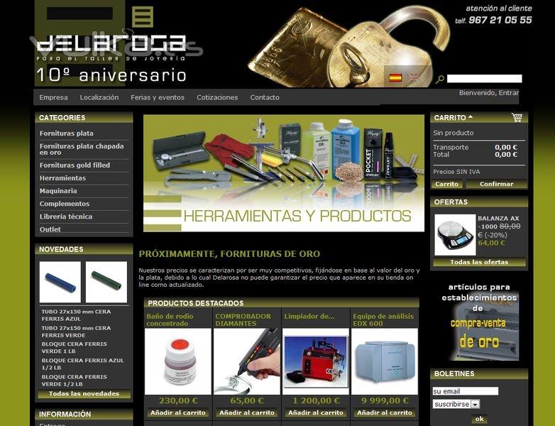 web tienda on line Delarosa: para el taller de joyera
