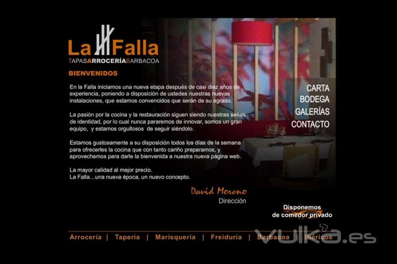 web restaurante la falla