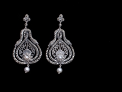 Pendientes de plata y marquesitas