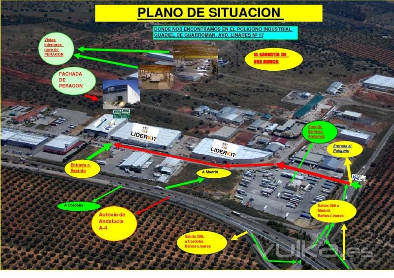 PLANO DE SITUACION DE NUESTRAS INSTALACIONES EN EL PLG. INDUS. GUADIEL DE GUARROMAN (JAEN)