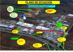 Plano de situacion de nuestras instalaciones en el plg. indus. guadiel de guarroman (jaen)