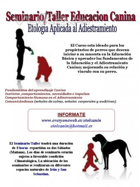 Seminario/Taller Adiestramiento Canino en San Sebastian ETOLCANIN Guipuzcoa 2011