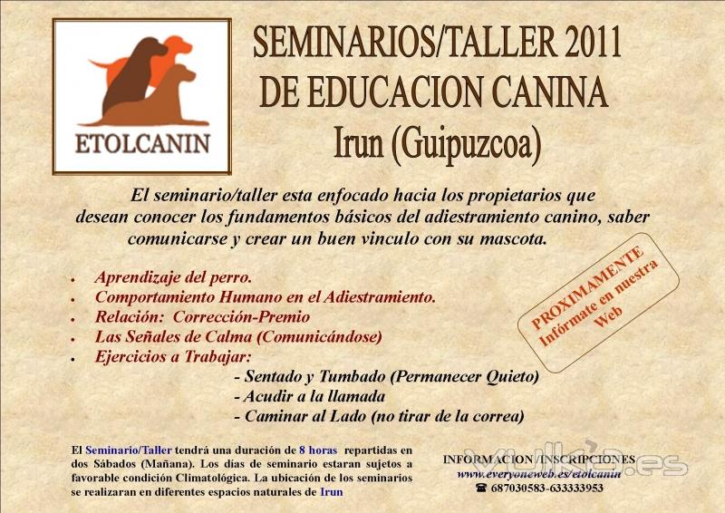 Seminario/Taller Adiestramiento Canino en San Sebastian ETOLCANIN Guipuzcoa 2011