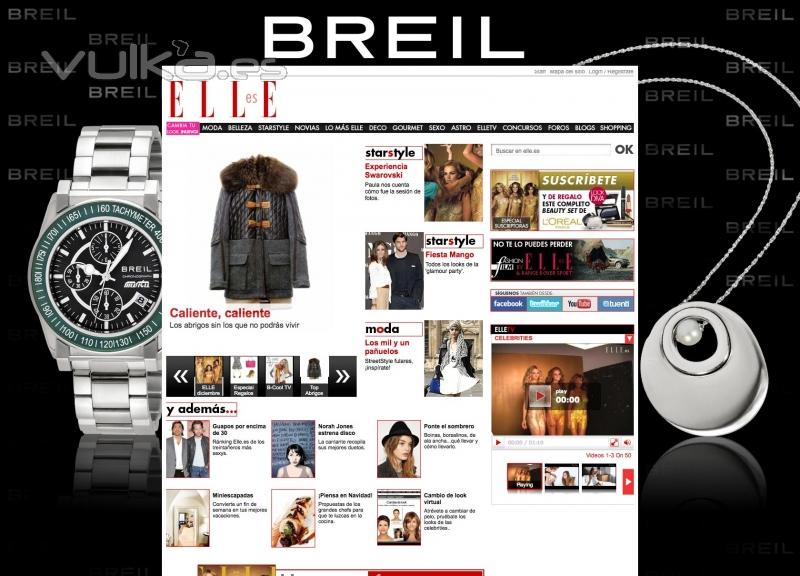 Campaa para BREIL Watches en el portal ELLE.