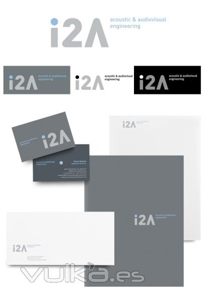 Identidad Corporativa para i2A - Branding, papelera. aplicaciones y manual corporativo.