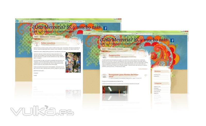 Diseño de página web de Mercería Vanesa