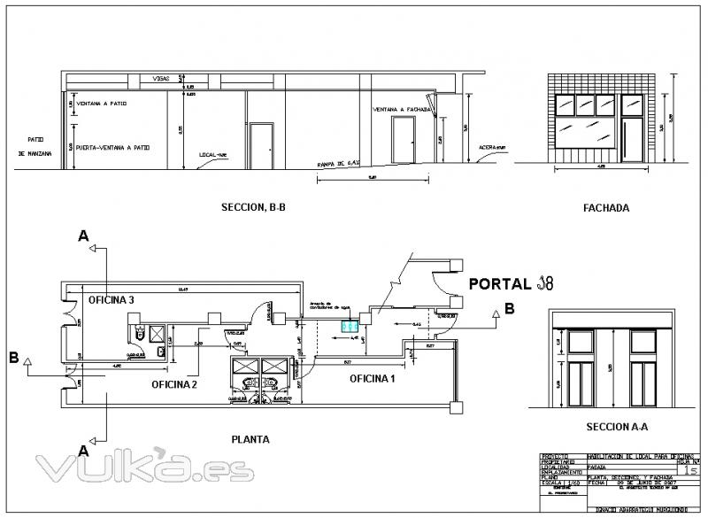 PROYECTO DE TRES OFICINAS EN PASAIA