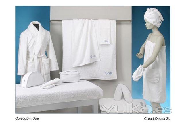 toallas y albornoces para hosteleria, spa Creart Osona