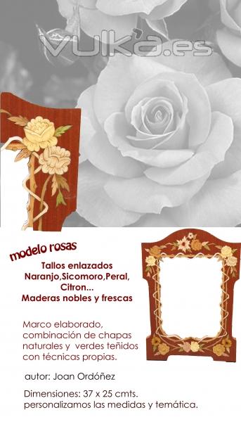 Espejo pequeo formato Rosas,dos piezas en stock