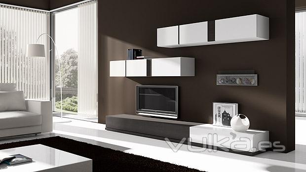 Muebles de salon con modulos horizontales