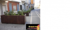 Mobiliario urbano acero corten : proyecto bellreguard-valencia