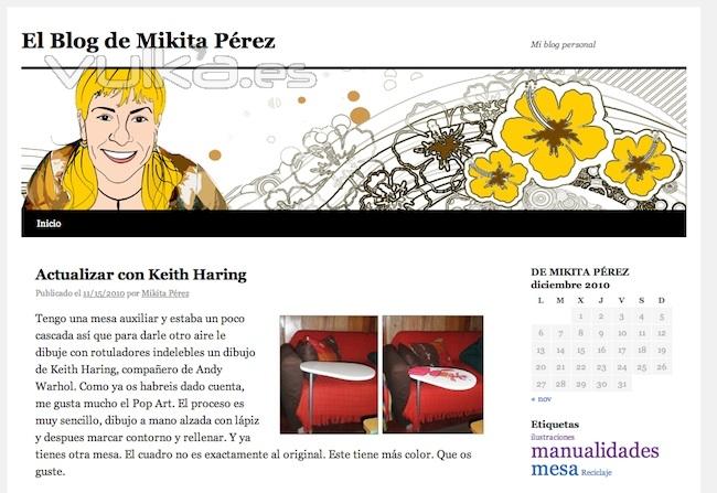 Diseño de Blog de Mikita Perez