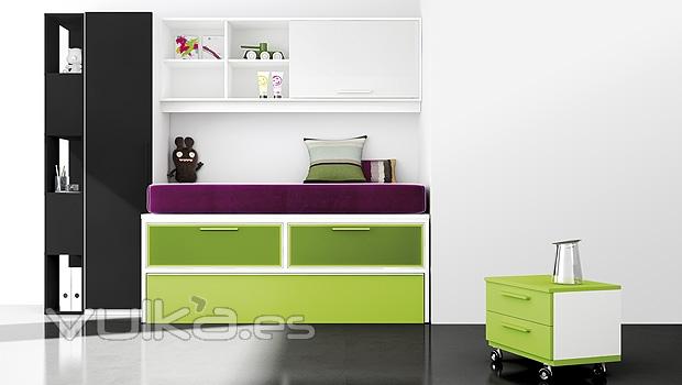 Muebles juveniles con cama compacto