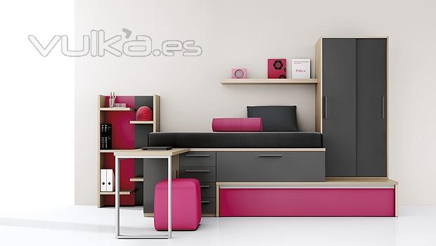 Muebles juveniles en varios colores del catalogo JOY