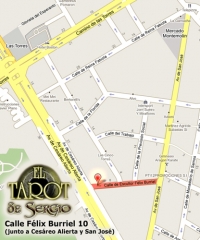 El tarot de Sergio en Zaragoza: Mapa con la dirección: Félix Burriel 10 (junto a Cesáreo Alierta 37)