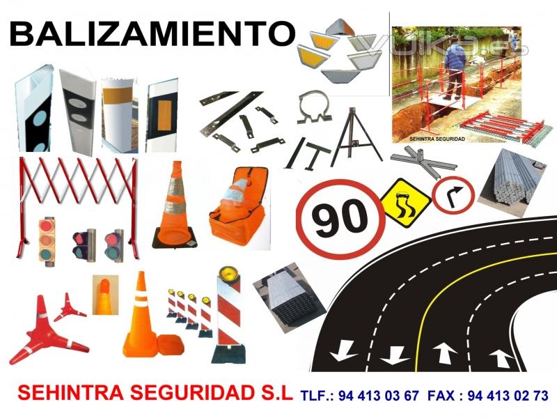 ELEMENTOS DE BALIZAMIENTO.CONOS,SEALES VIALES,PASARELAS,TETRAPODOS,POSTES,ROTATIVOS,CASCADAS LUMINO