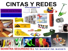 Cintas de senalizacion y balizamiento  y redes de proteccion