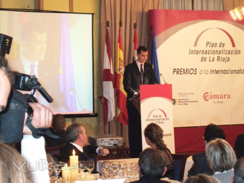 ESA Audiovisuales, Premios Cmara Comercio de La Rioja, con la presencia de SS.AA.RR. Los Prncipes 