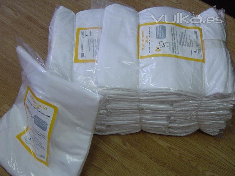 Trapos de limpieza sbana blanca algodn 100%, cortados y listos para usar. www.traposlospozicos.com