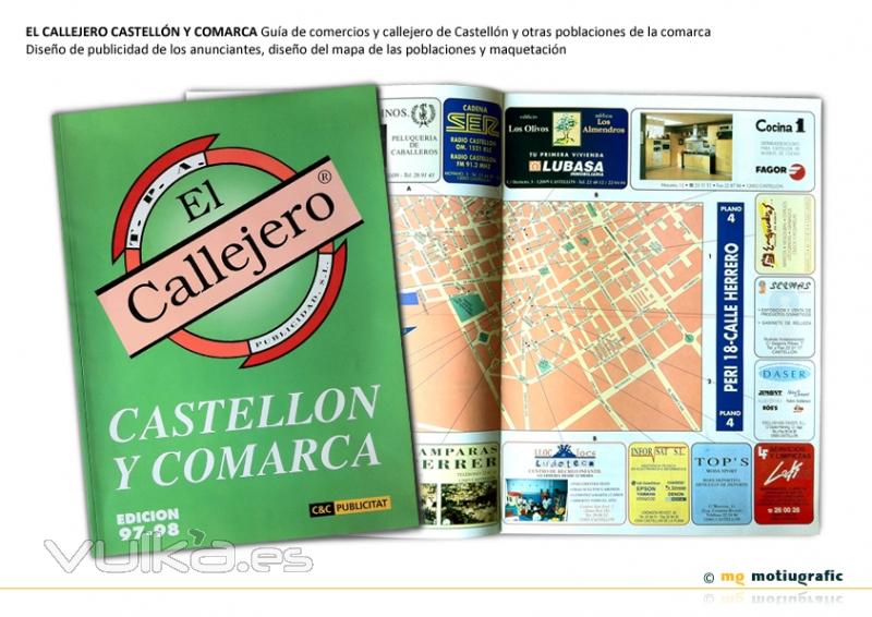 EL CALLEJERO CASTELLN Y COMARCA Diseo de callejero, publicidades y maquetacin