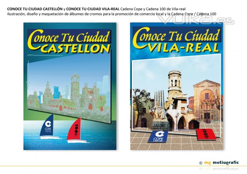 CONOCE TU CIUDAD CASTELLN y VILA-REAL Ilustracin, diseo y maquetacin