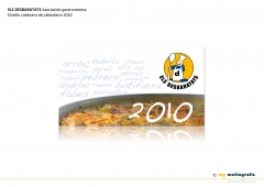 Els desbaratats asociacin gastronmica. diseo cabecera de calendario 2010