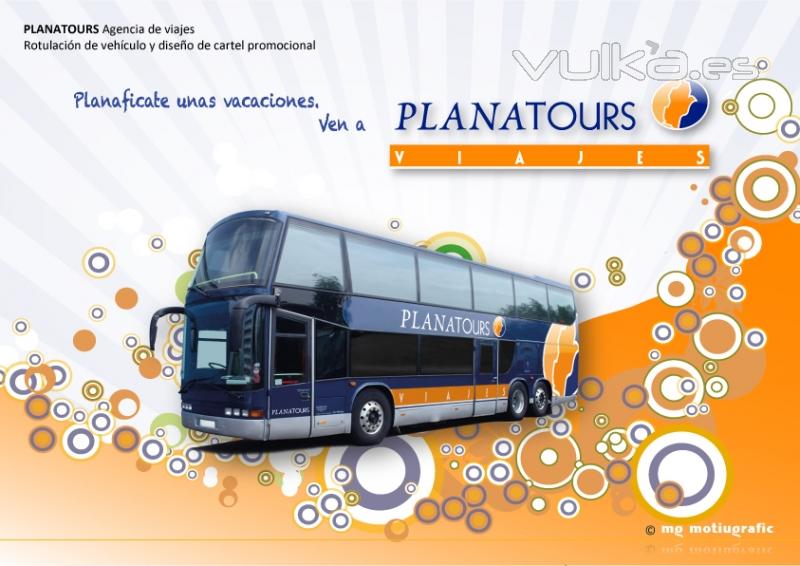 PLANATOURS Agencia de viajes. Diseo de cartel