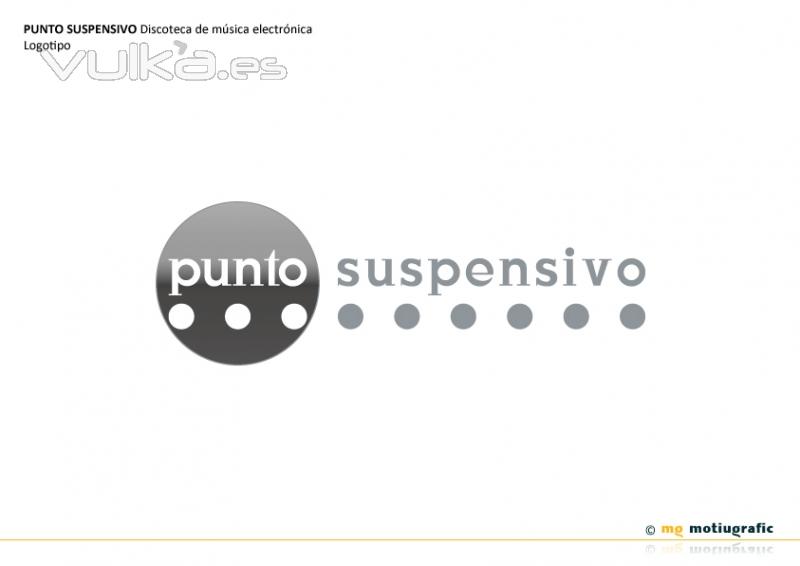 PUNTO SUSPENSIVO Discoteca de música electrónica. Diseño de logotipo