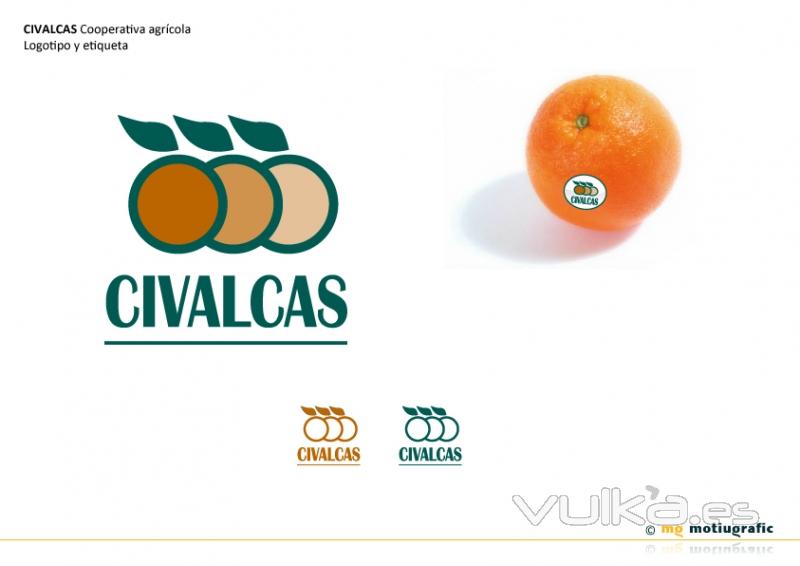 CIVALCAS Cooperativa agrícola. Diseño de logotipo y etiqueta