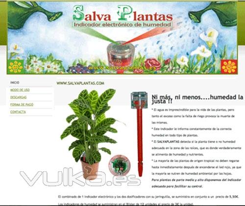 www.salvaplantas.com - Indicador electronico de humedad, ni ms, ni menos....humedad la justa. !!