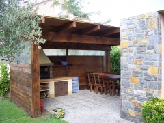 Porxe con barbacoa