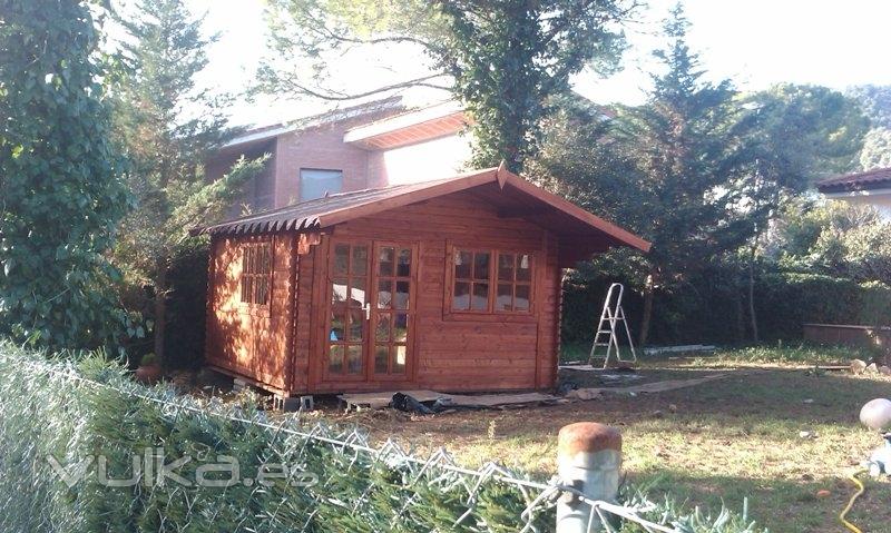 Caseta de jardin montada por EuroCasetas en Begues