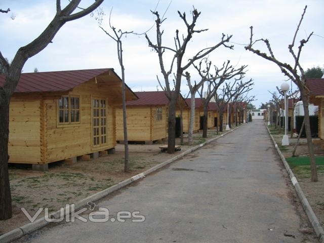Nuestras casas de madera para Camping Oropesa de Mar